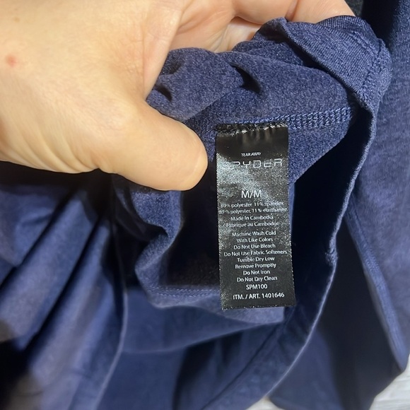 Spyder long sleeve fleece lined shirt size medium - Picture 6 of 10